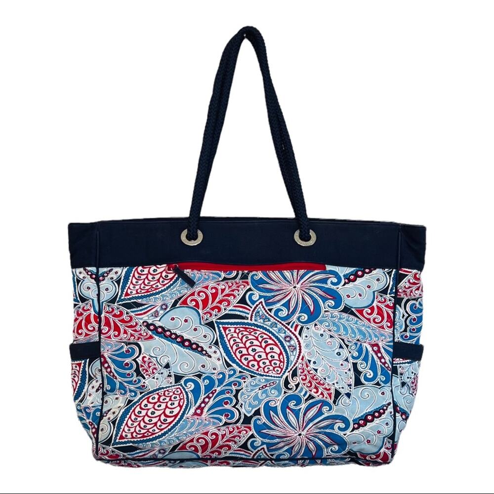 Vera Bradley Seaside Port Beach Resortwear Retired Large Tote Bag - Picture 2 of 4